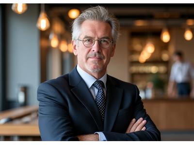 Portrait de Marc Fournier, Consultant en Restauration Fine, en discussion